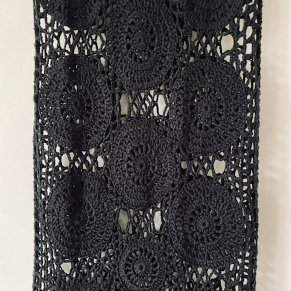 Boho Black Crochet Maxi Skirt in size M/L (closer to a M) - Picture 2 of 3